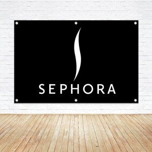 SEPHORA Cosmetics Logo Vinyl Banner 1.5x2.5ft Sign Beauty Salon Store Mall Kiosk